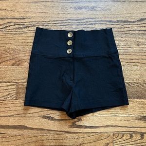 Charlotte Russe Black High Waisted Hot Shorts XS